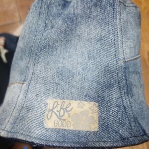 Life Is Good Denim Bucket Hat NWT